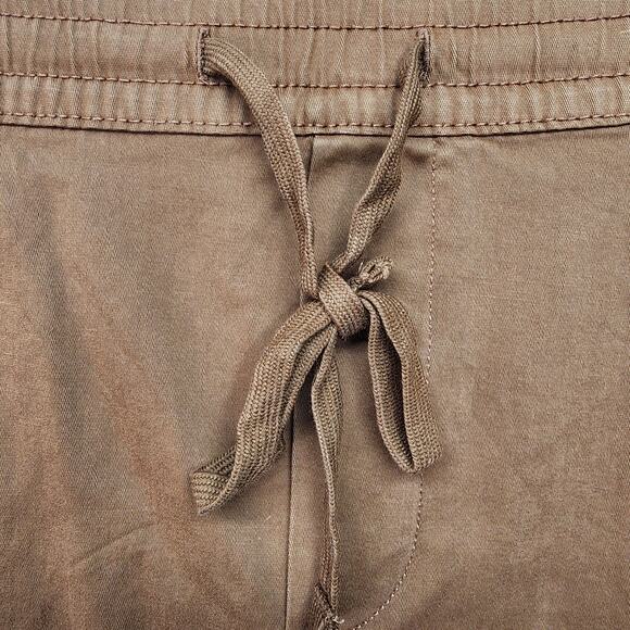 NWT No Boundaries Men’s XL 40-42 Jogger Shorts Brown Stretch Twill Elastic Waist - Picture 2 of 13